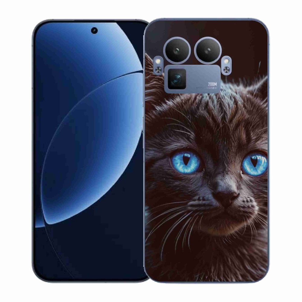 Gélový kryt mmCase na Realme GT 8 Pro - čierne mačiatko 2