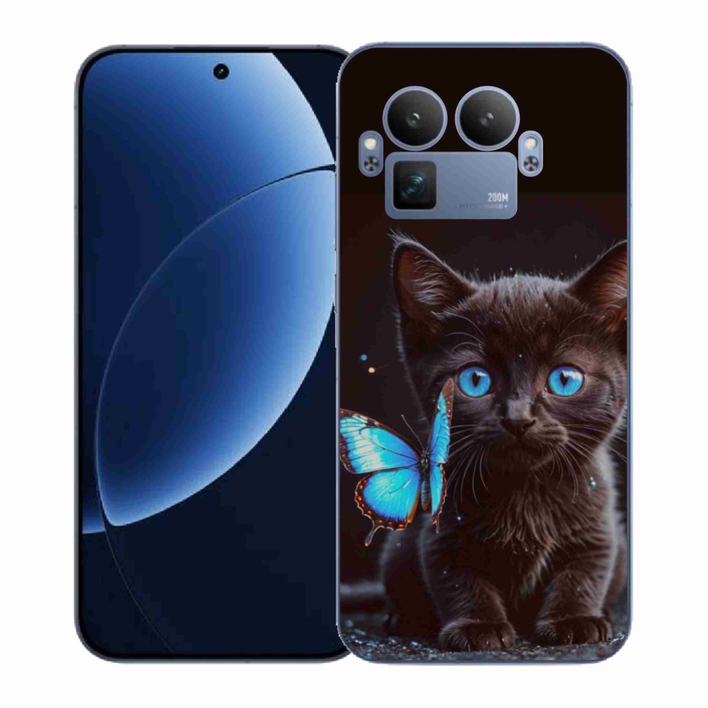 Gélový kryt mmCase na Realme GT 8 Pro - čierne mačiatko 3