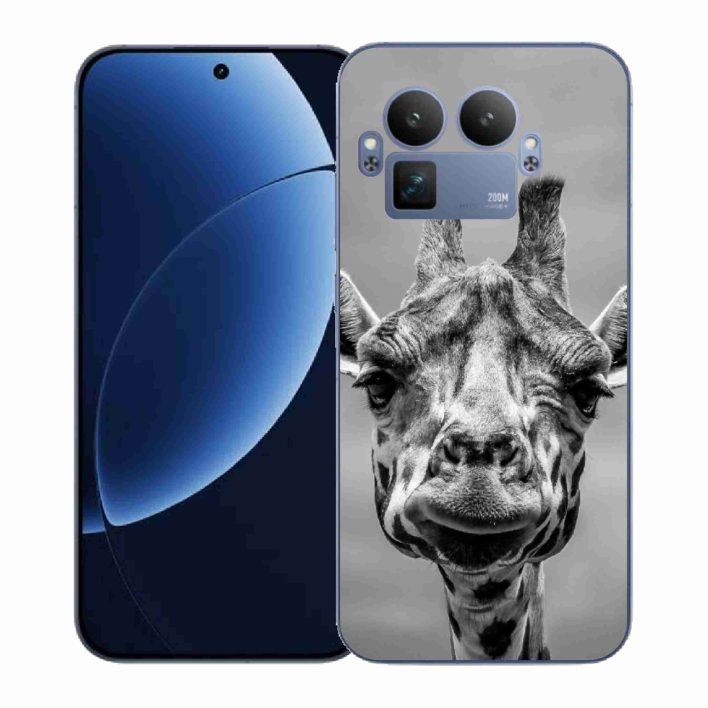 Gélový kryt mmCase na Realme GT 8 Pro - čiernobiela žirafa