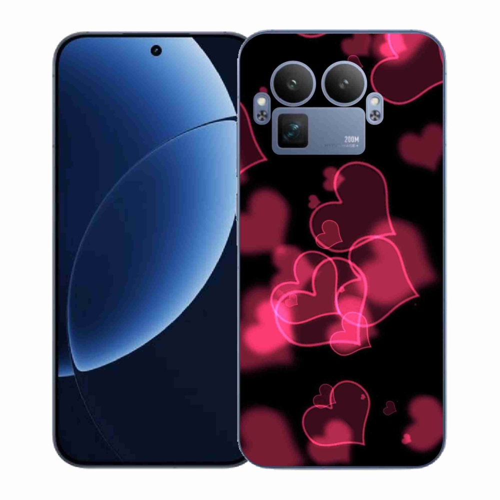 Gélový kryt mmCase na Realme GT 8 Pro - červené srdiečka