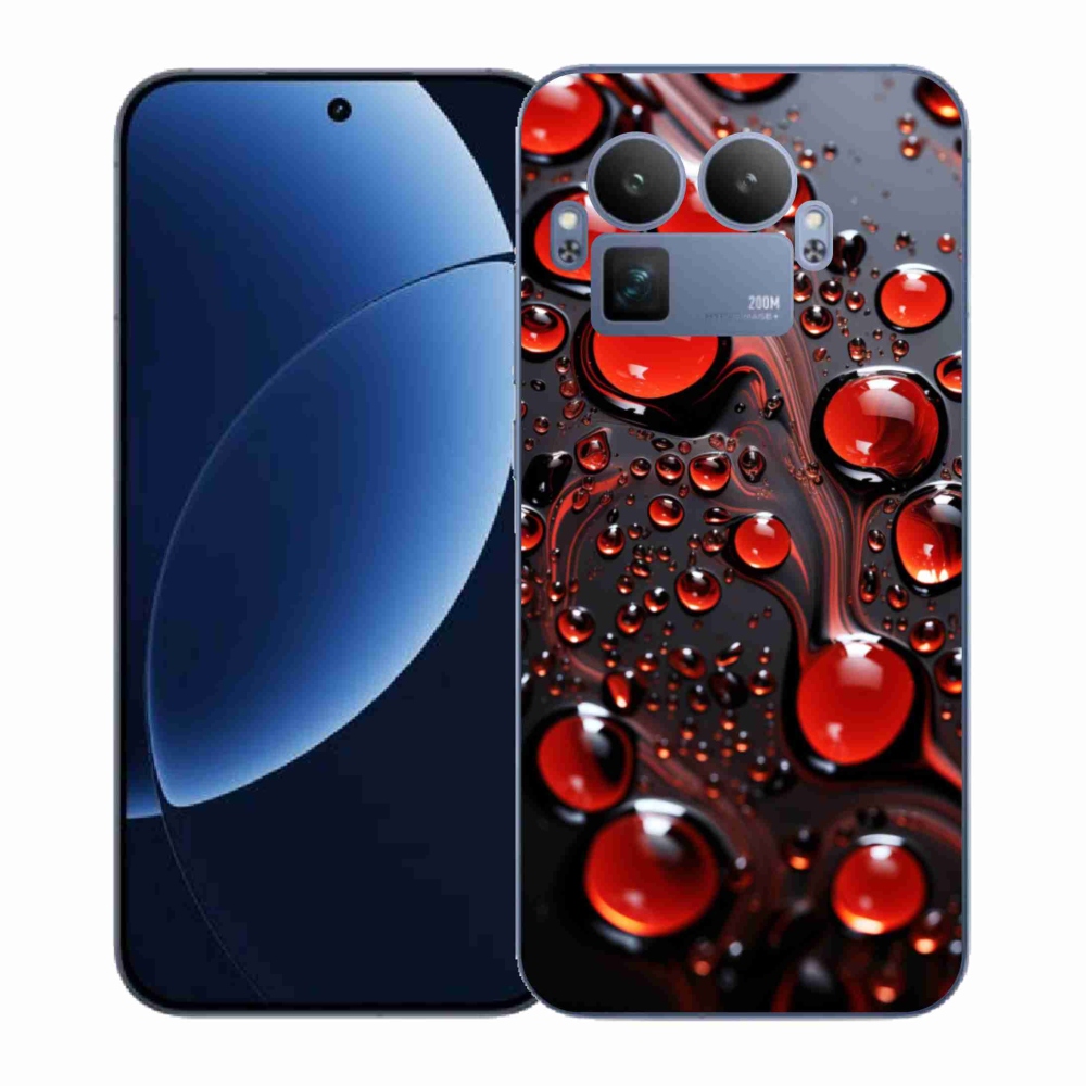 Gélový kryt mmCase na Realme GT 8 Pro - červené kvapky 2