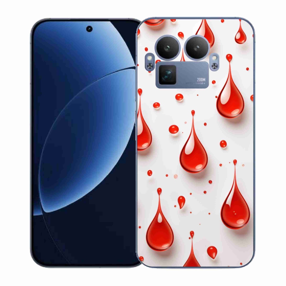 Gélový kryt mmCase na Realme GT 8 Pro - červené kvapky