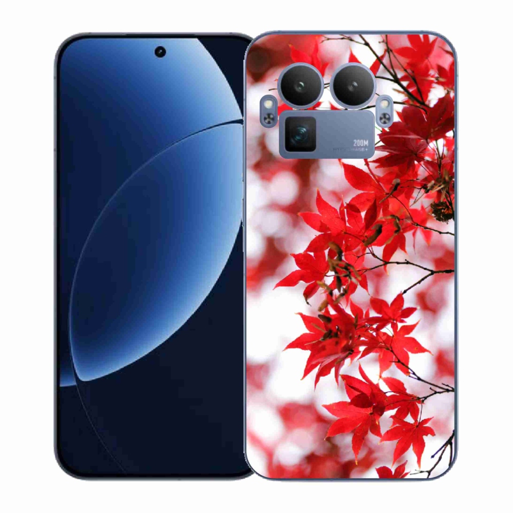 Gélový kryt mmCase na Realme GT 8 Pro - červené listy