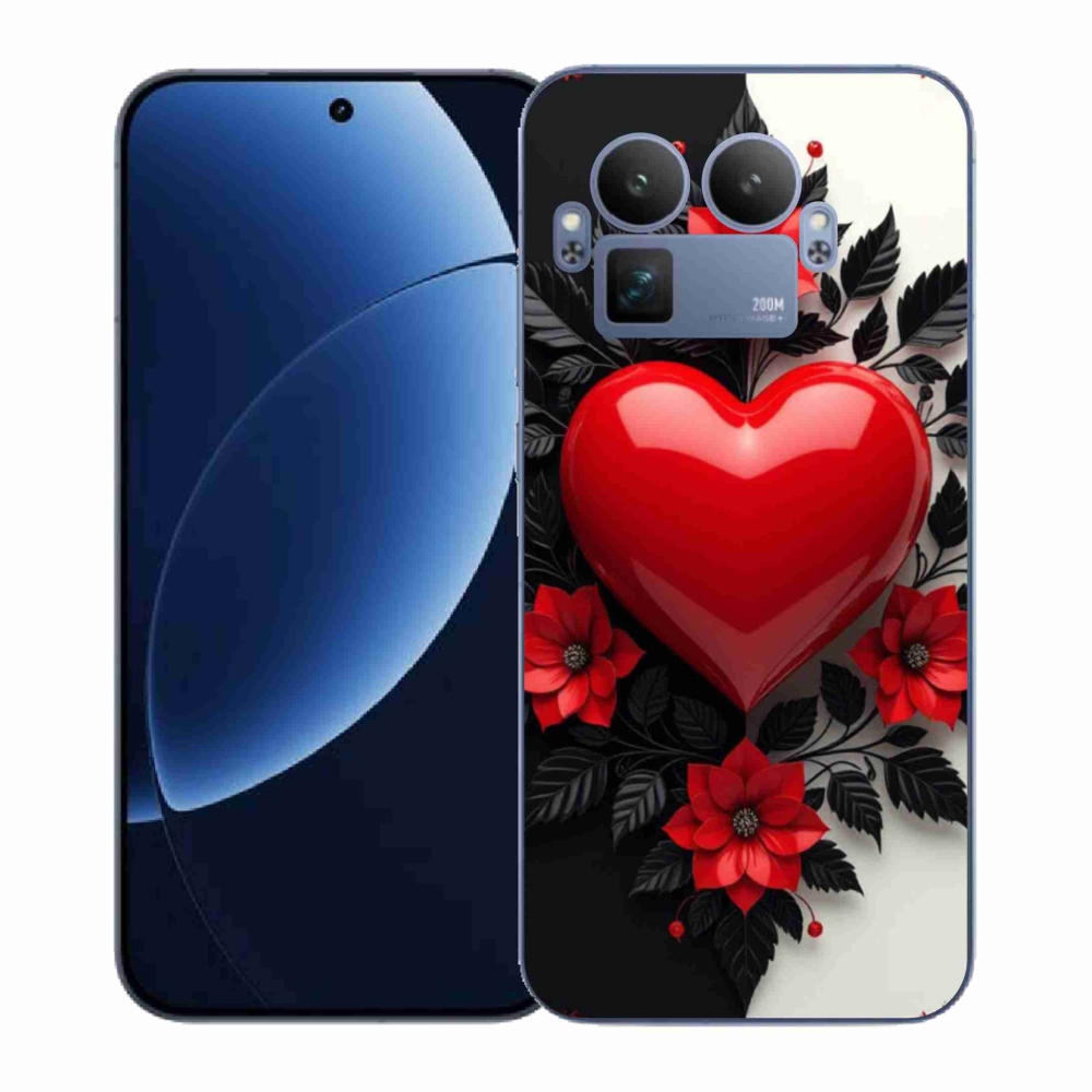 Gélový kryt mmCase na Realme GT 8 Pro - červené srdce