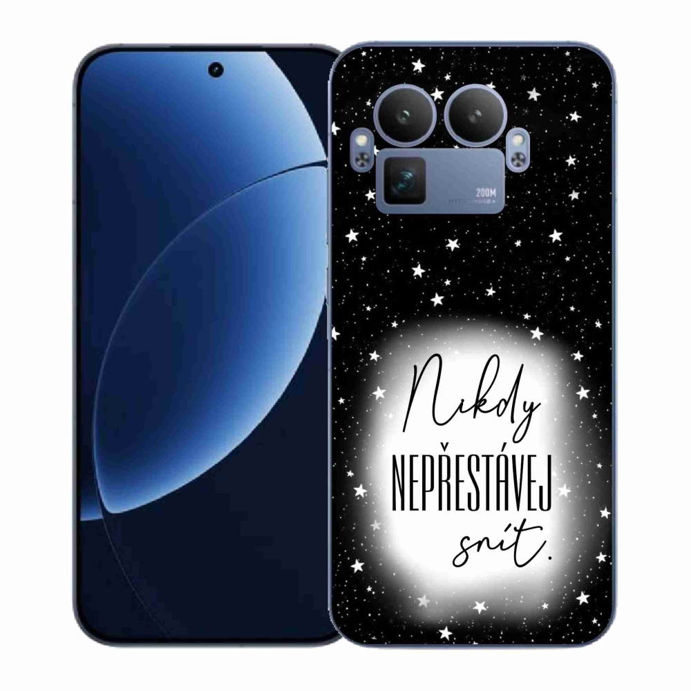 Gélový kryt mmCase na Realme GT 8 Pro - citát 1 bieločierne pozadie