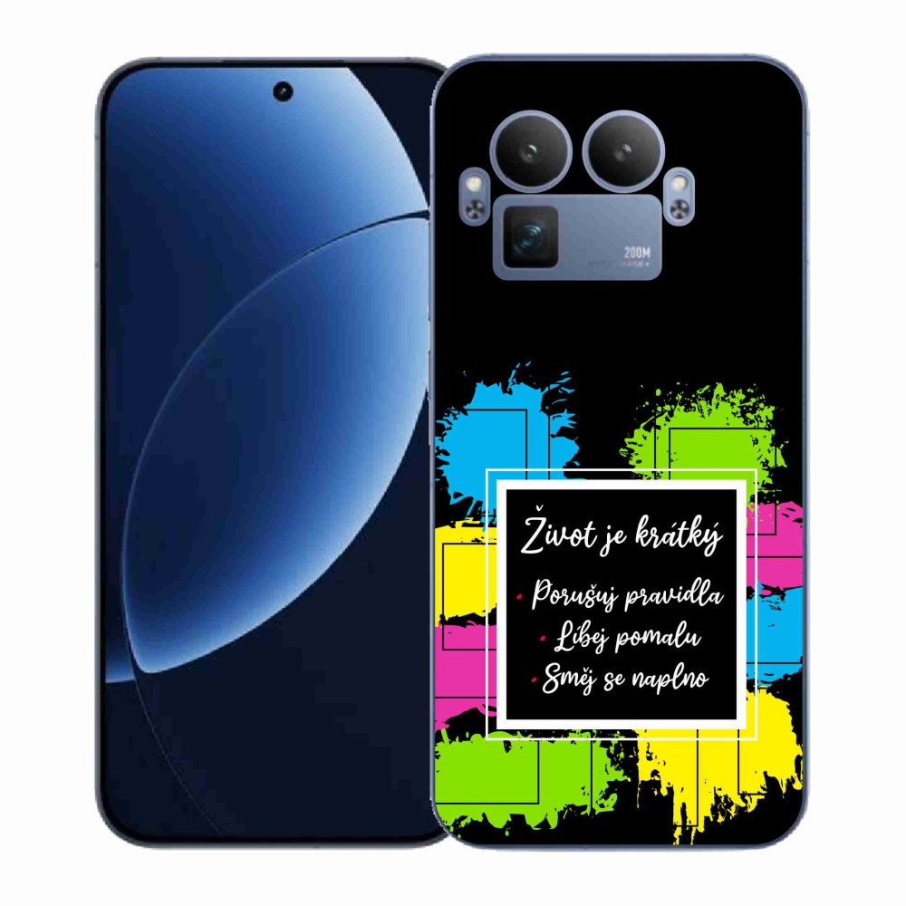 Gélový kryt mmCase na Realme GT 8 Pro - citát 5 čierne pozadie