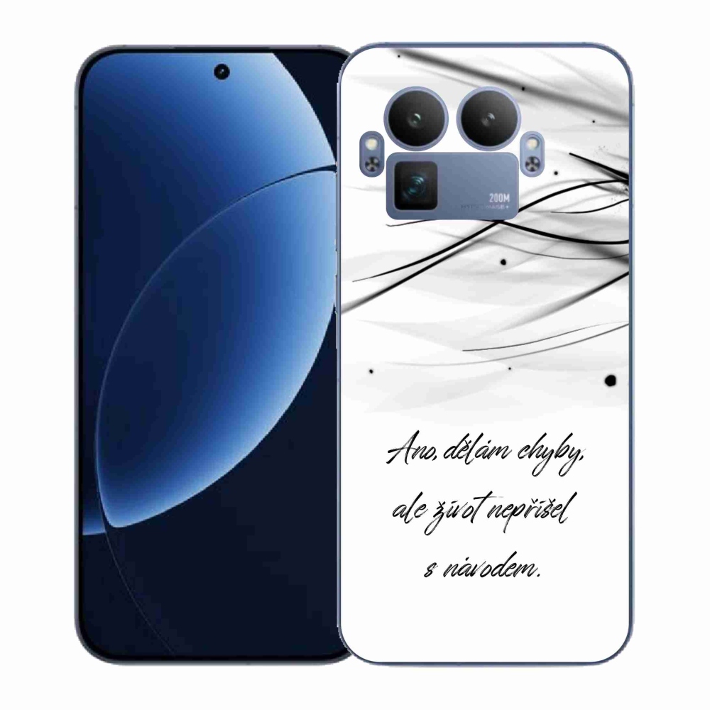 Gélový kryt mmCase na Realme GT 8 Pro - citát biele pozadie
