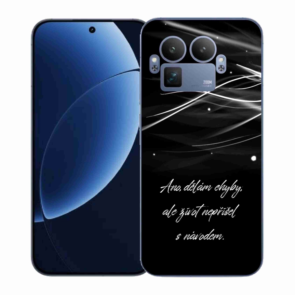 Gélový kryt mmCase na Realme GT 8 Pro - citát čierne pozadie