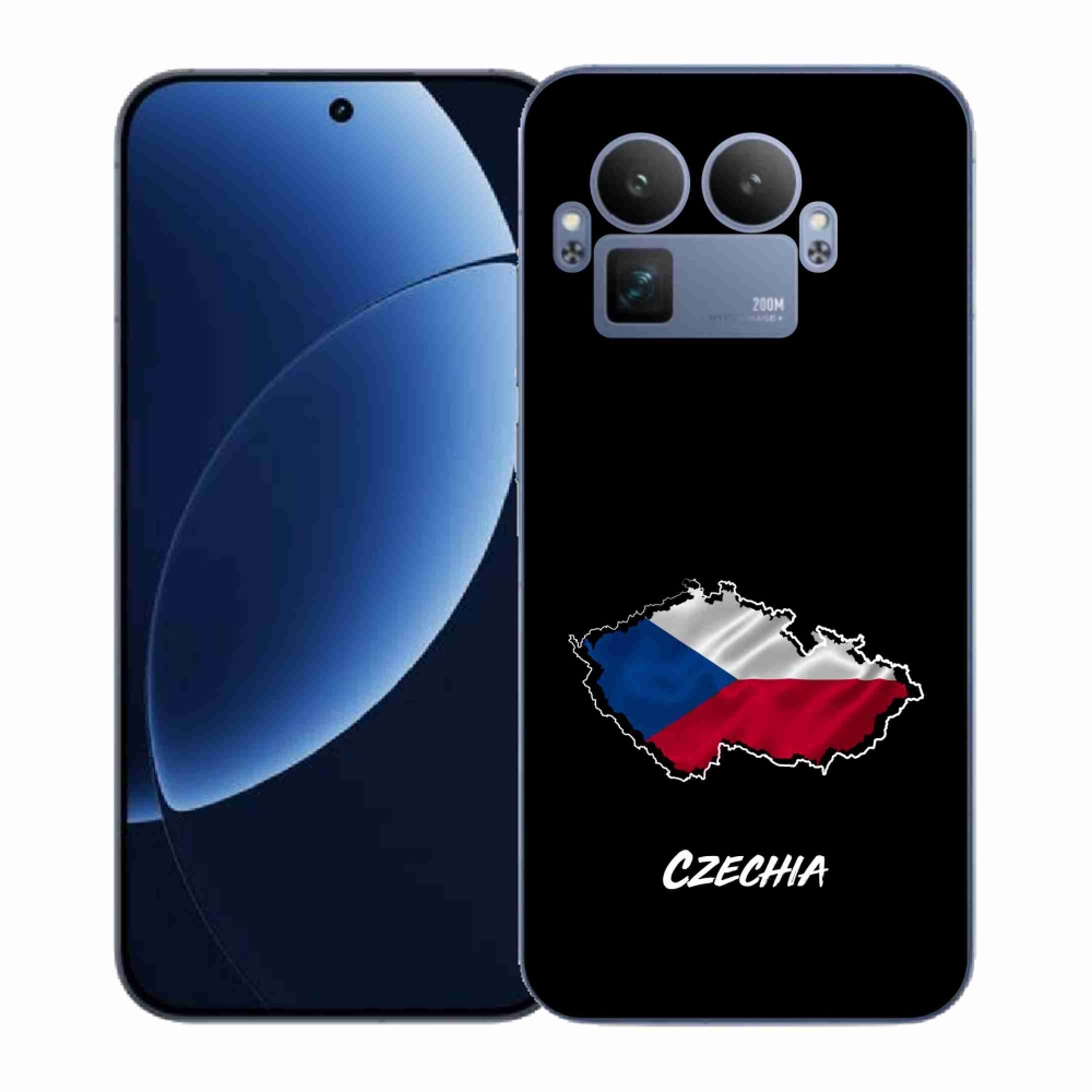 Gélový kryt mmCase na Realme GT 8 Pro - Czechia čierne pozadie