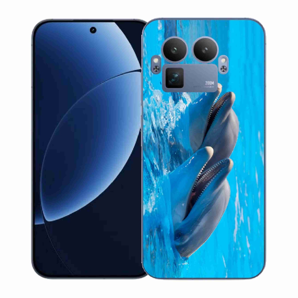 Gélový kryt mmCase na Realme GT 8 Pro - delfíny