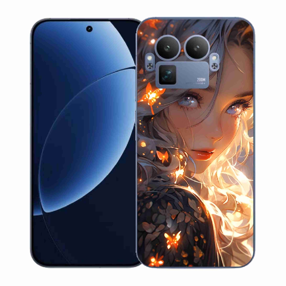 Gélový kryt mmCase na Realme GT 8 Pro - dievča a motýle