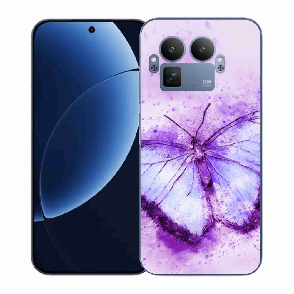 Gélový kryt mmCase na Realme GT 8 Pro - fialový motýľ