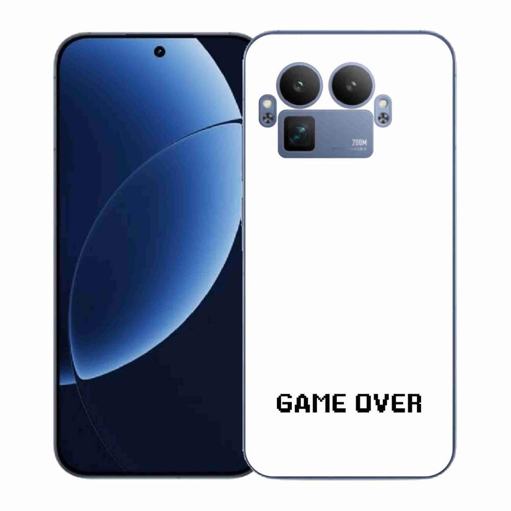 Gélový kryt mmCase na Realme GT 8 Pro - game over biele pozadie