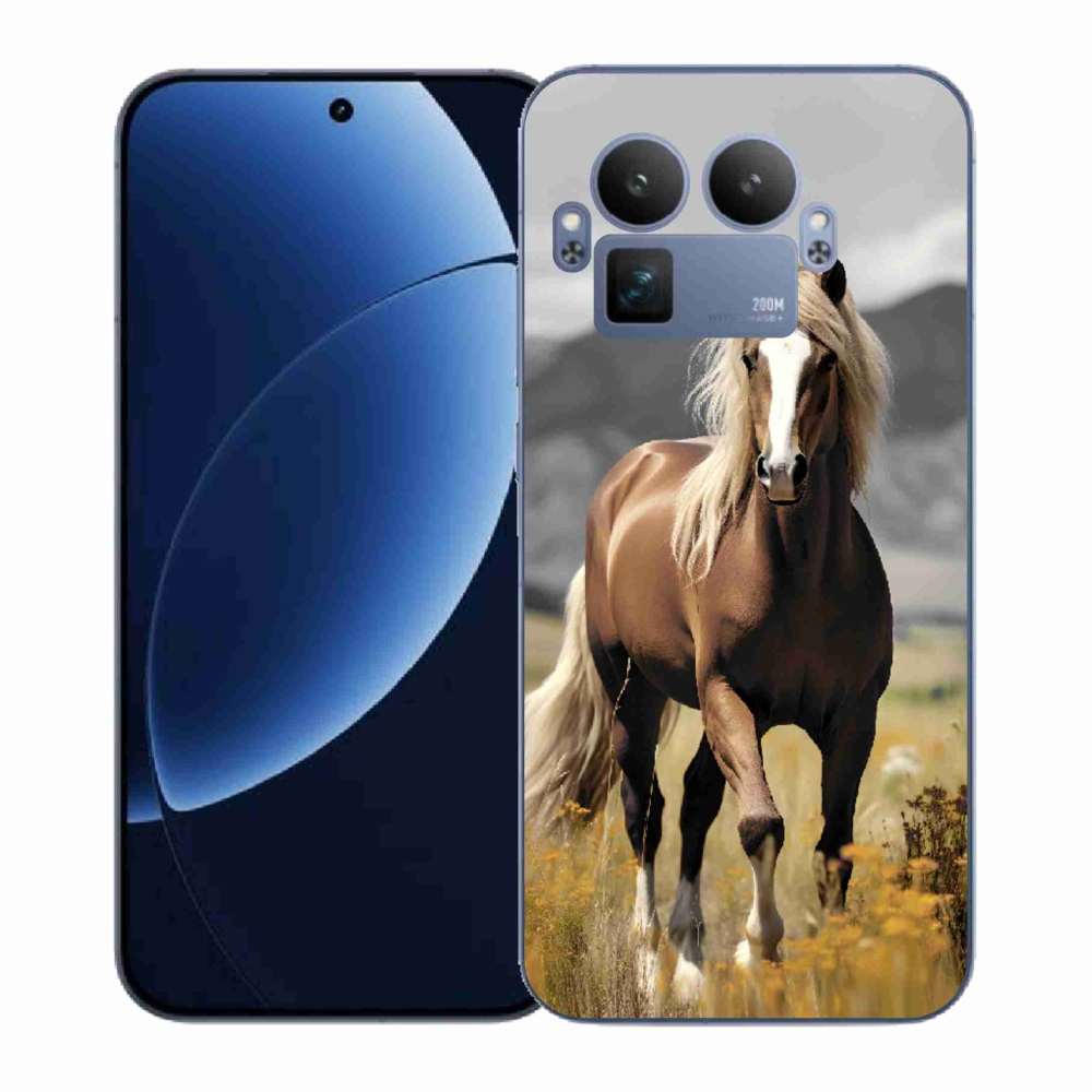 Gélový kryt mmCase na Realme GT 8 Pro - hnedý kôň 1