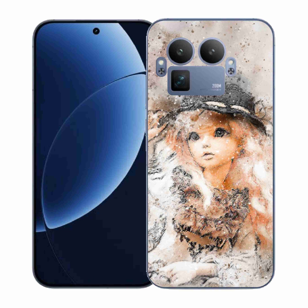 Gélový kryt mmCase na Realme GT 8 Pro - dievčatko s klobúkom