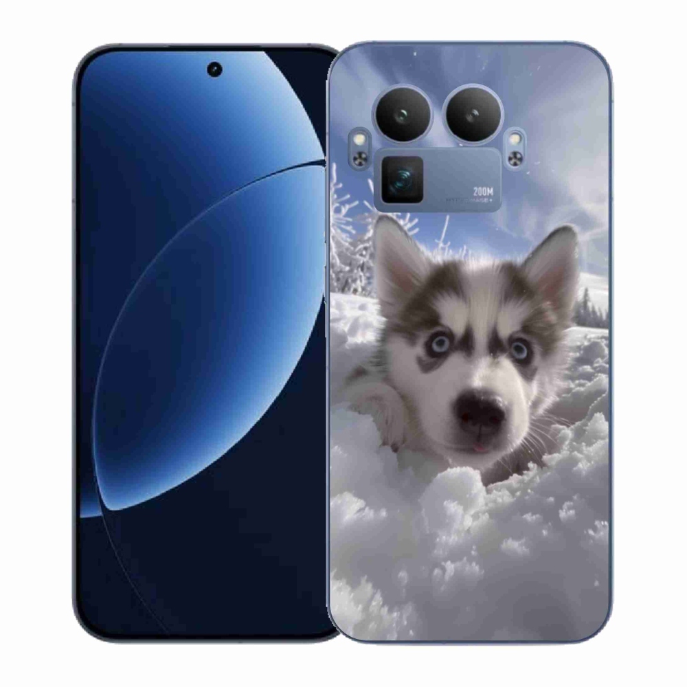 Gélový kryt mmCase na Realme GT 8 Pro - husky v snehu