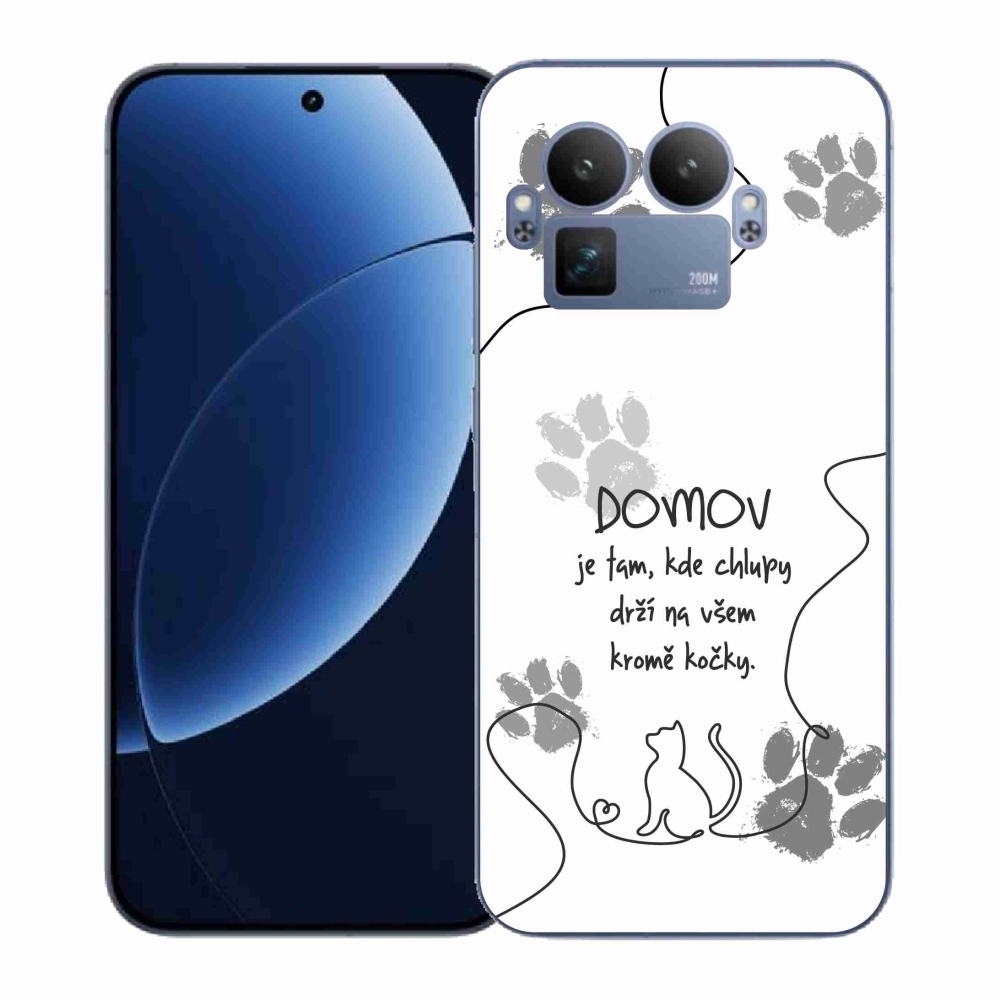 Gélový kryt mmCase na Realme GT 8 Pro - mačacie motív biele pozadie