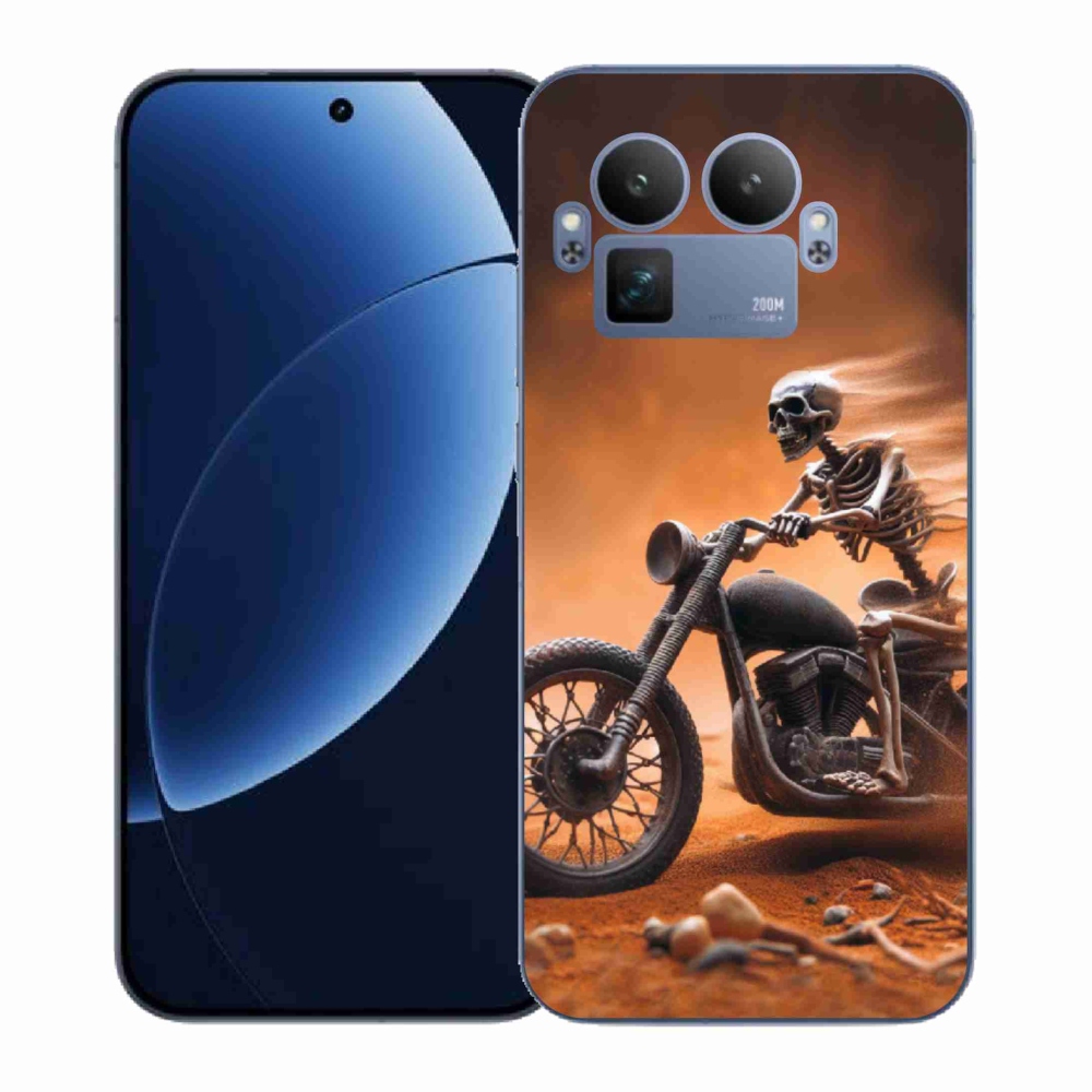 Gélový kryt mmCase na Realme GT 8 Pro - kostra na motorke