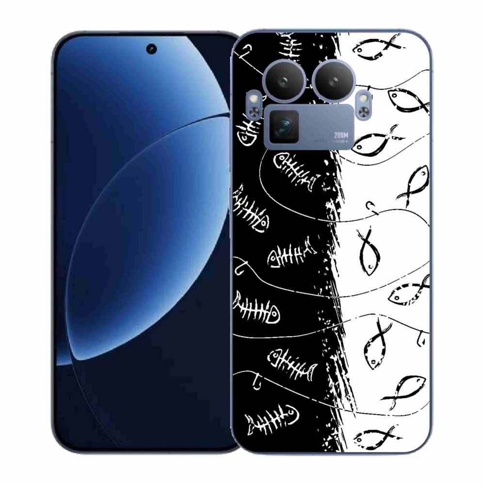 Gélový kryt mmCase na Realme GT 8 Pro - kostry a rybky