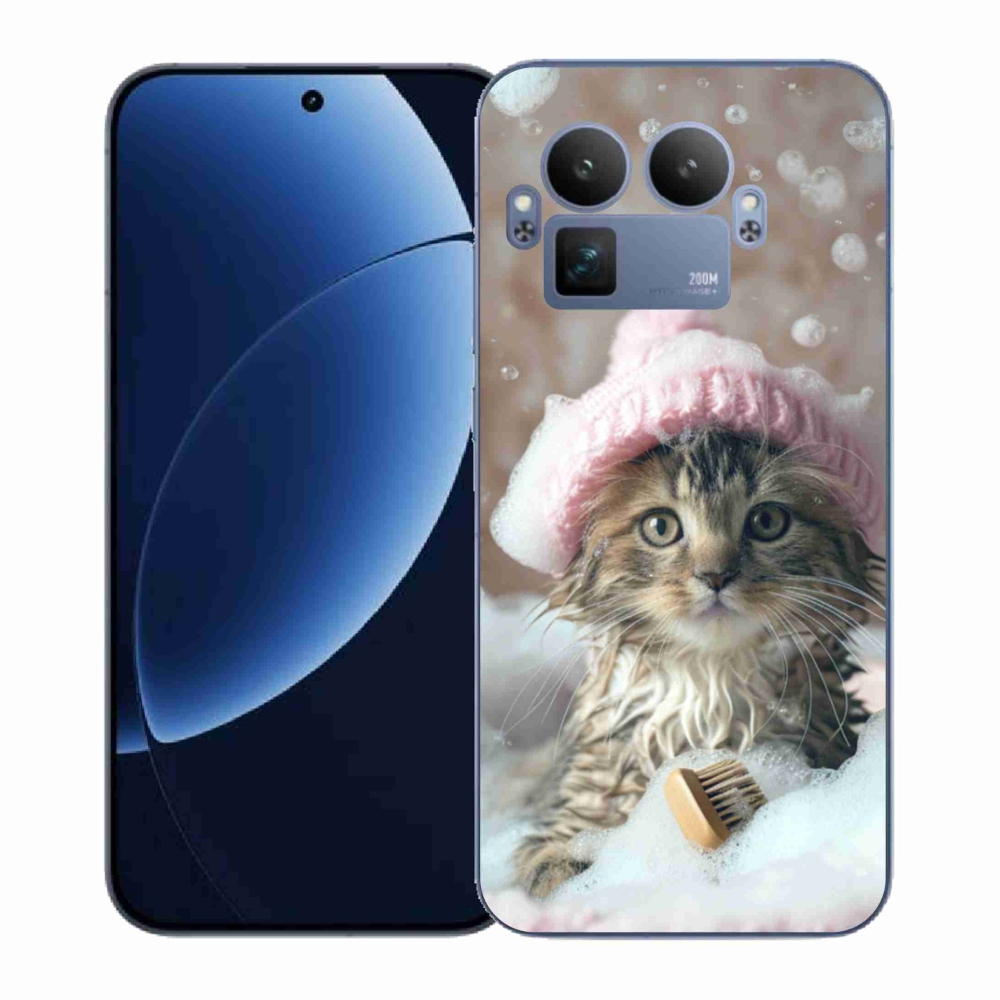 Gélový kryt mmCase na Realme GT 8 Pro - mačiatko a kúpeľ