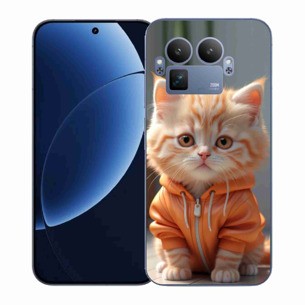 Gélový kryt mmCase na Realme GT 8 Pro - mačiatko v mikine