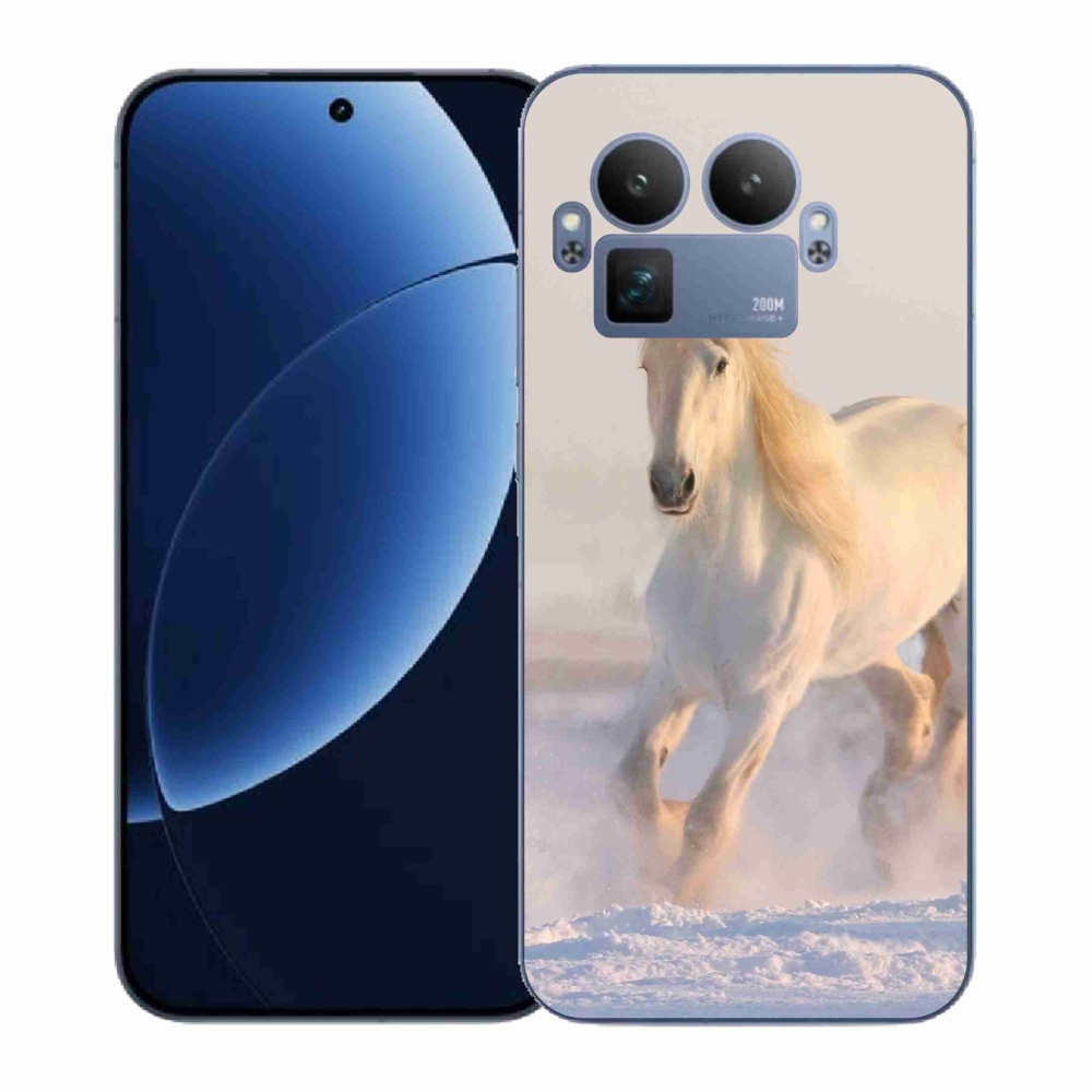 Gélový kryt mmCase na Realme GT 8 Pro - kôň v snehu