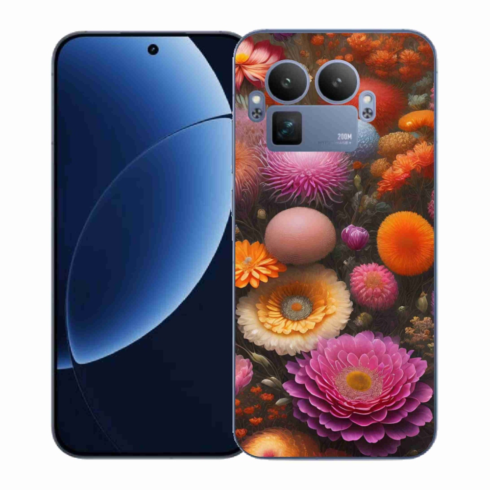 Gélový kryt mmCase na Realme GT 8 Pro - kvetinová kompozícia