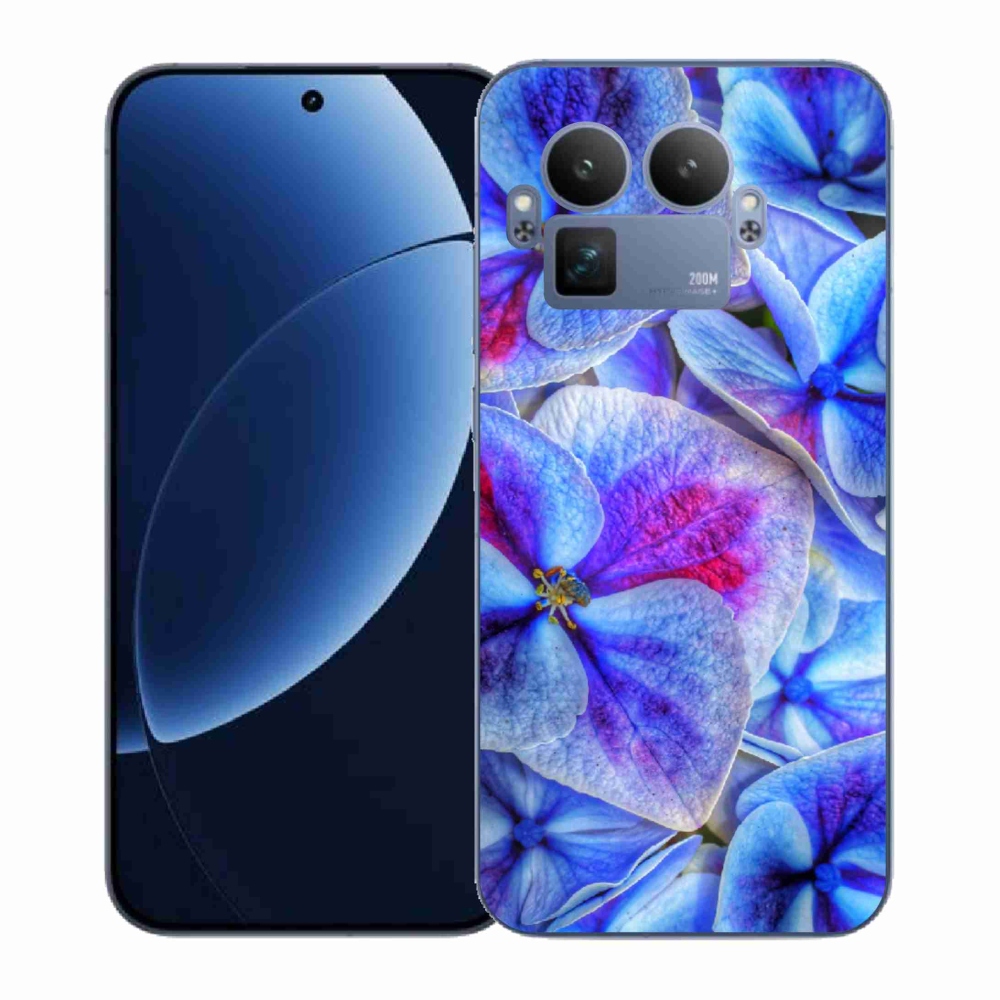 Gélový kryt mmCase na Realme GT 8 Pro - modré kvety 1
