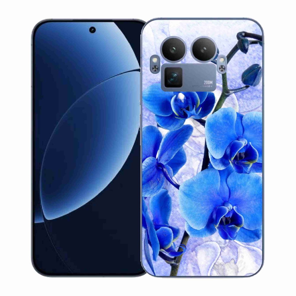 Gélový kryt mmCase na Realme GT 8 Pro - modré kvety