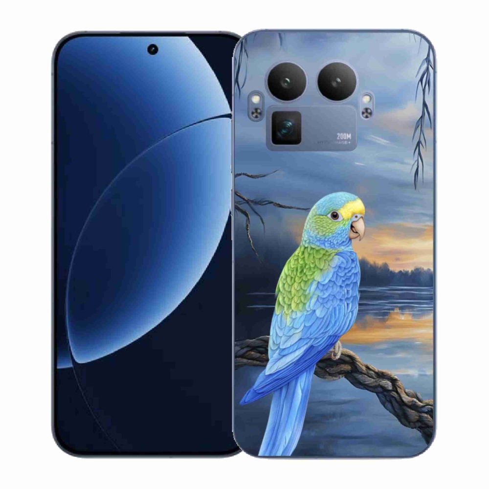 Gélový kryt mmCase na Realme GT 8 Pro - modrý papagáj