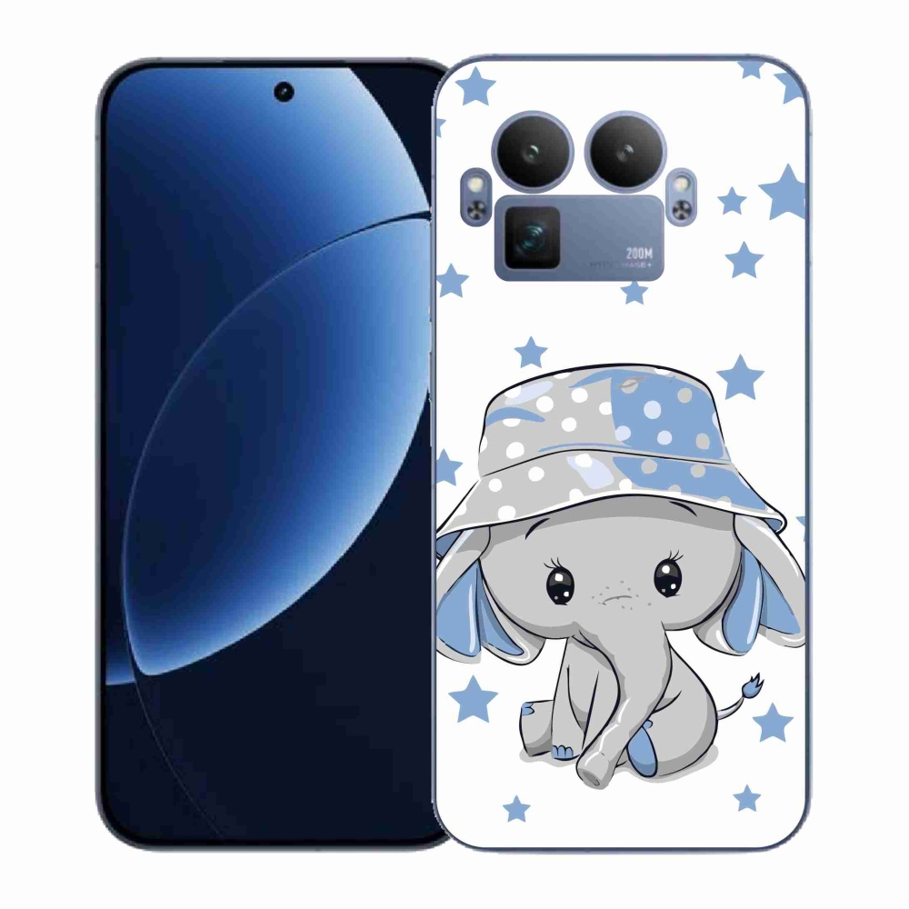 Gélový kryt mmCase na Realme GT 8 Pro - modrý slon