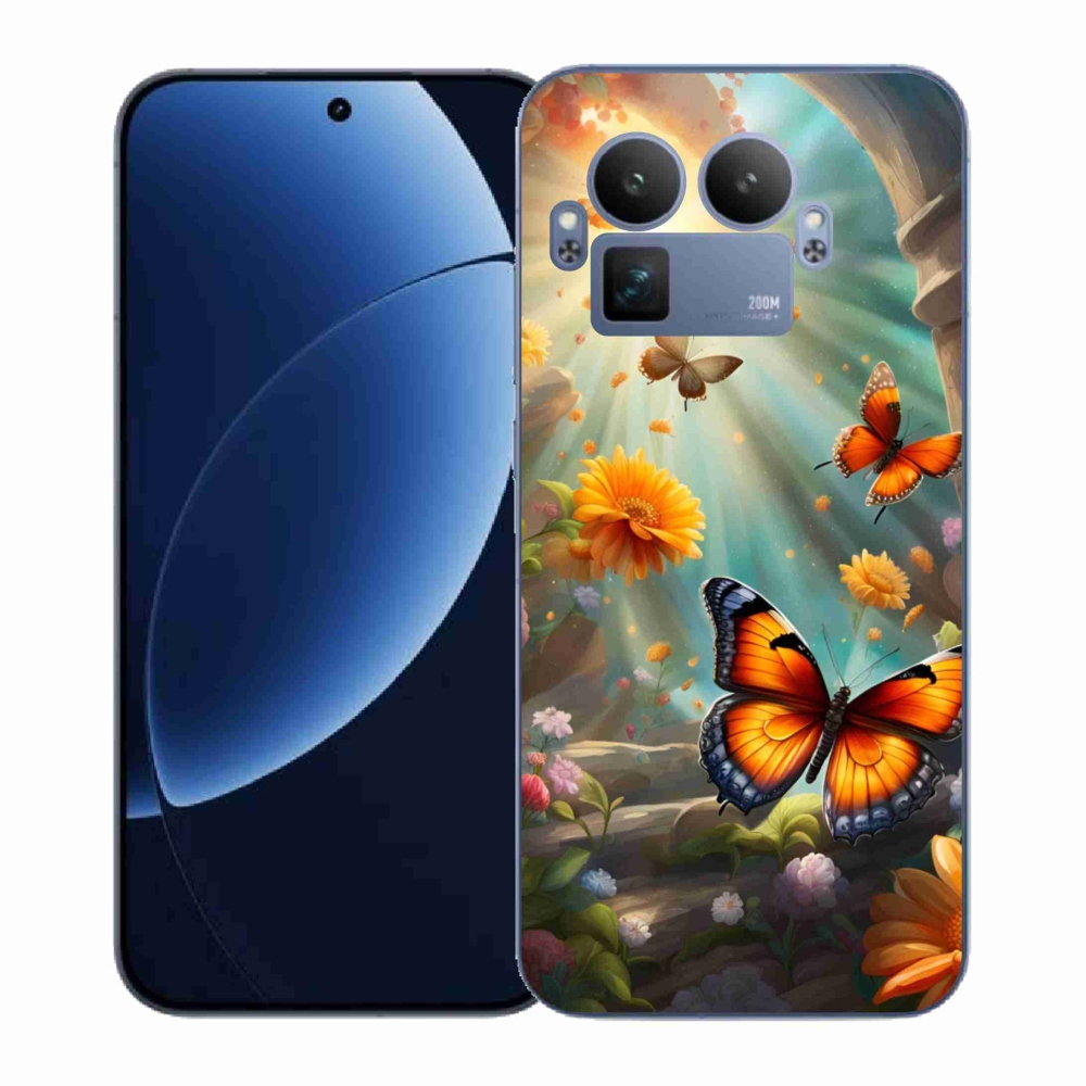 Gélový kryt mmCase na Realme GT 8 Pro - motýlia záhrada 2