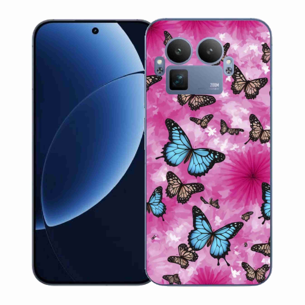 Gélový kryt mmCase na Realme GT 8 Pro - motýlia záhrada