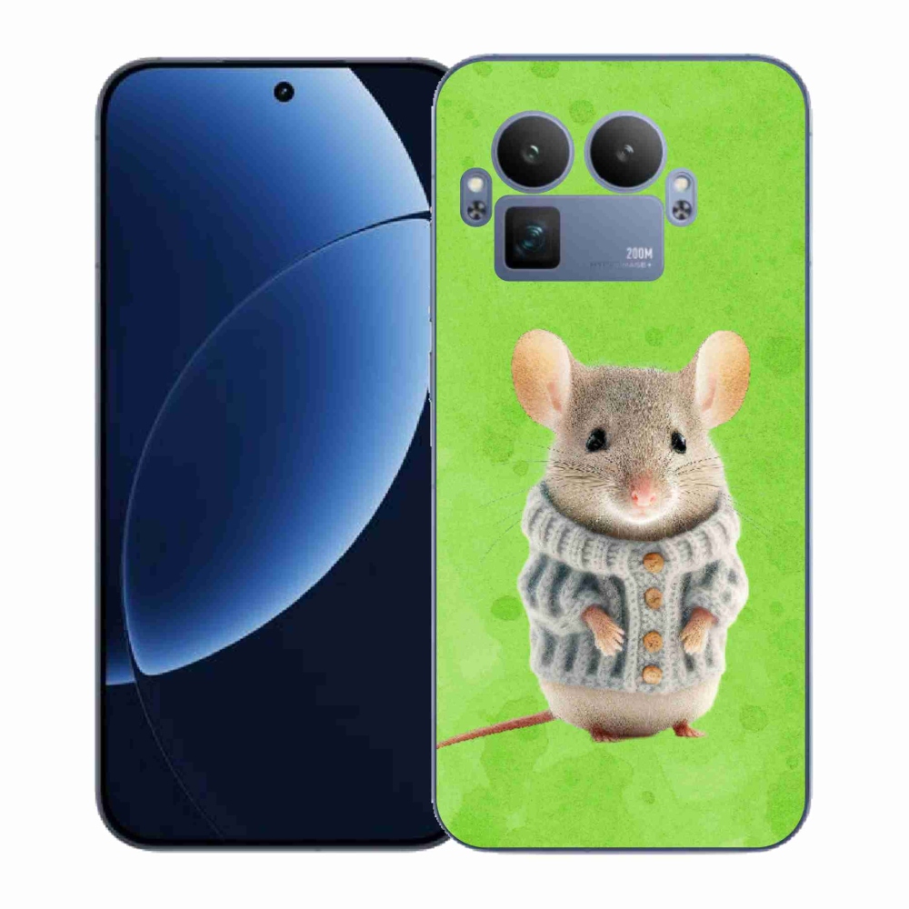 Gélový kryt mmCase na Realme GT 8 Pro - myška vo svetri