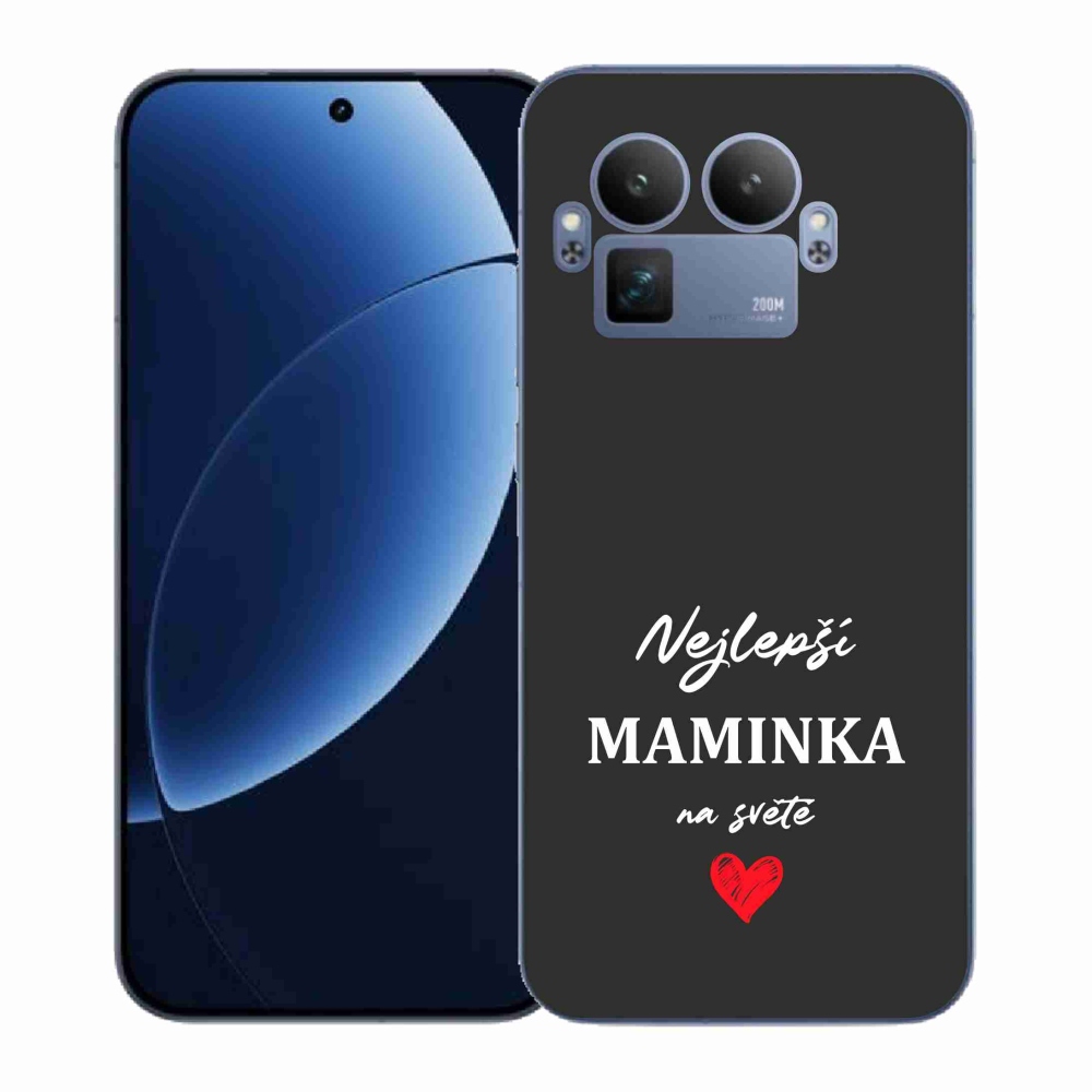 Gélový kryt mmCase na Realme GT 8 Pro - najlepšia mamička 1 čierne pozadie