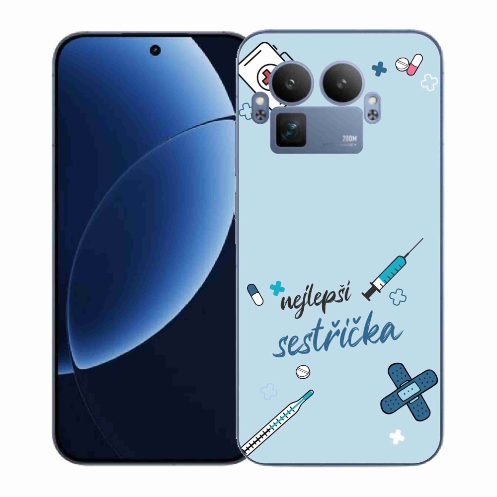 Gélový kryt mmCase na Realme GT 8 Pro - najlepšia sestrička modré pozadie