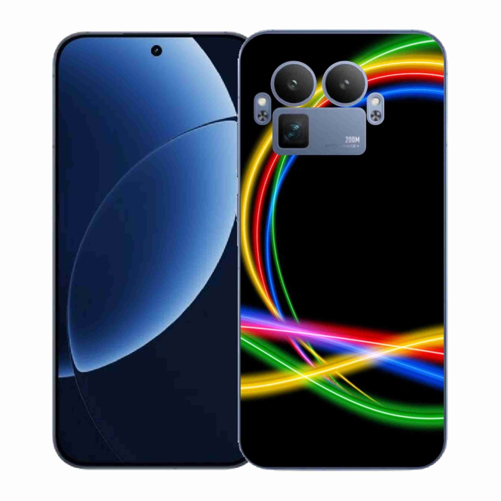 Gélový kryt mmCase na Realme GT 8 Pro - neónové kruhy