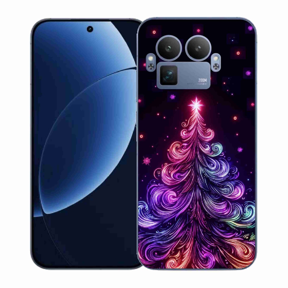 Gélový kryt mmCase na Realme GT 8 Pro - neónový vianočný stromček 1