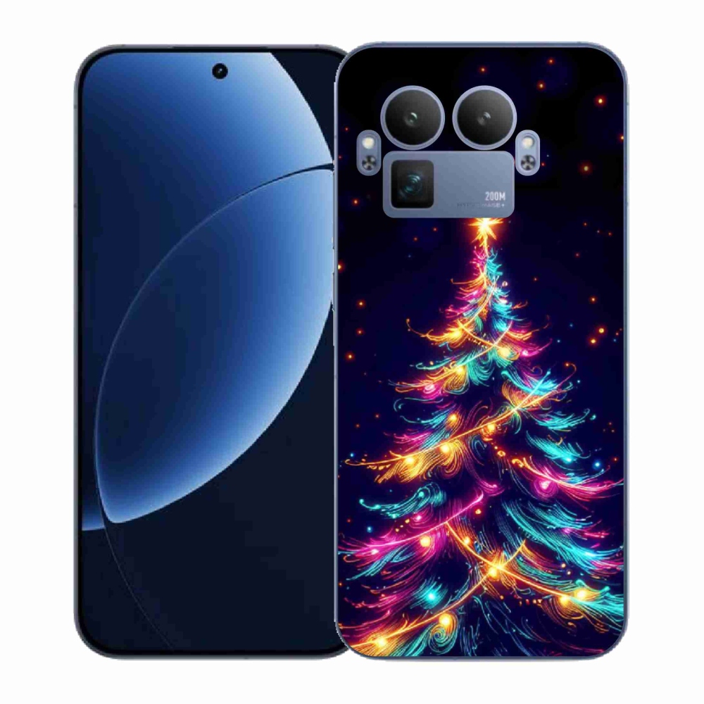 Gélový kryt mmCase na Realme GT 8 Pro - neónový vianočný stromček
