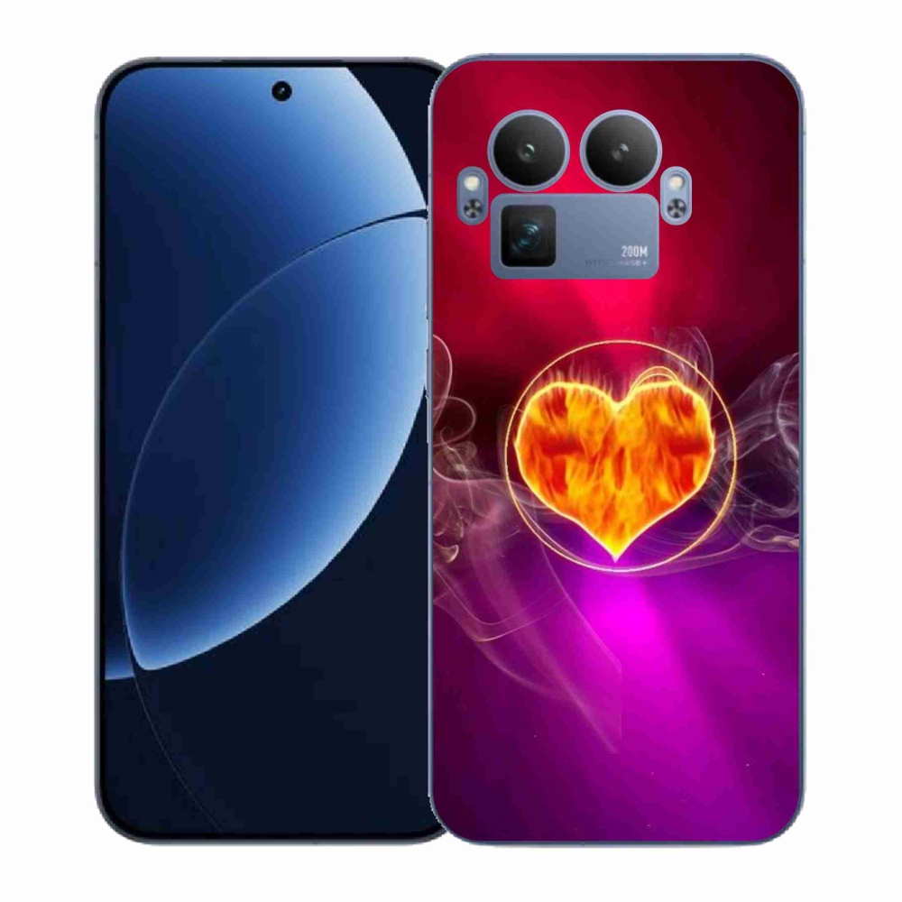 Gélový kryt mmCase na Realme GT 8 Pro - ohnivé srdce