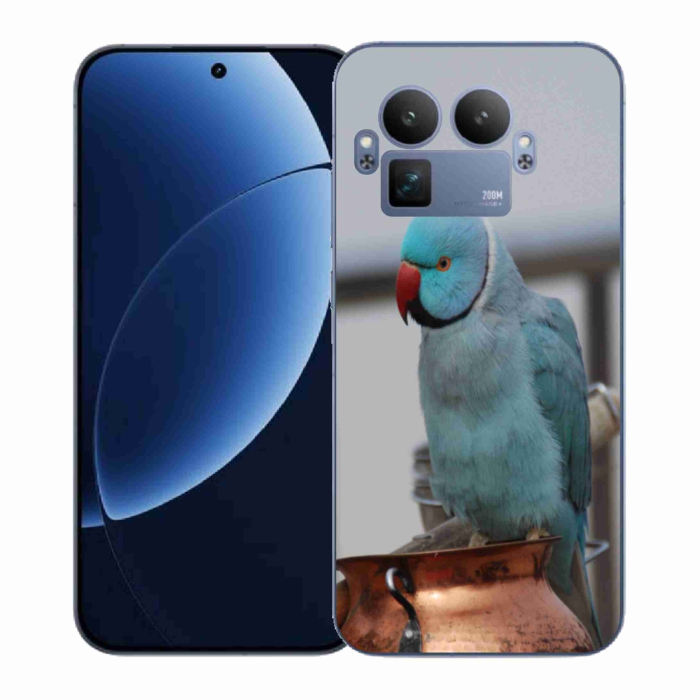 Gélový kryt mmCase na Realme GT 8 Pro - papagáj Alexandr modrý