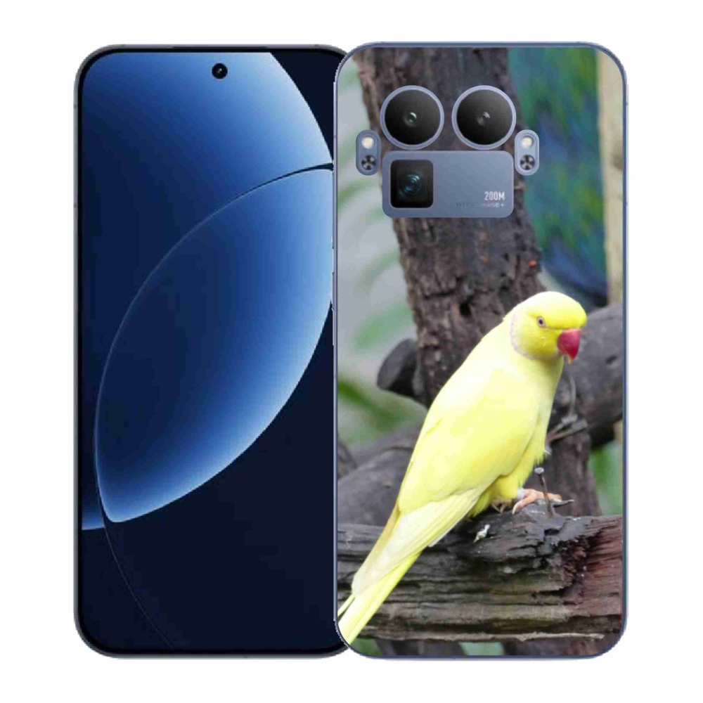 Gélový kryt mmCase na Realme GT 8 Pro - papagáj alexander žltý
