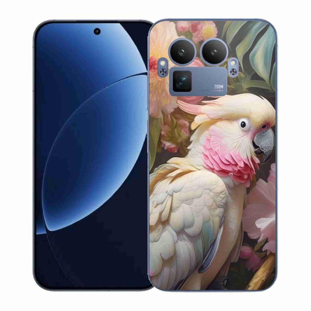 Gélový kryt mmCase na Realme GT 8 Pro - papagáj kakadu ružový 2