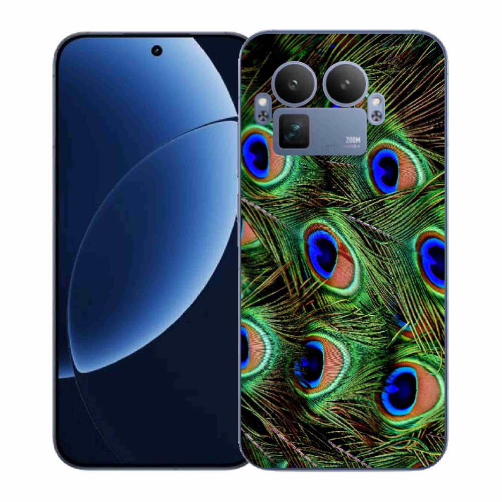 Gélový kryt mmCase na Realme GT 8 Pro - pávie perie