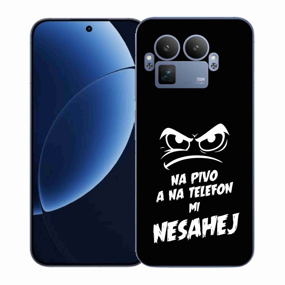 Gélový kryt mmCase na Realme GT 8 Pro - pivný motív 2 čierne pozadie