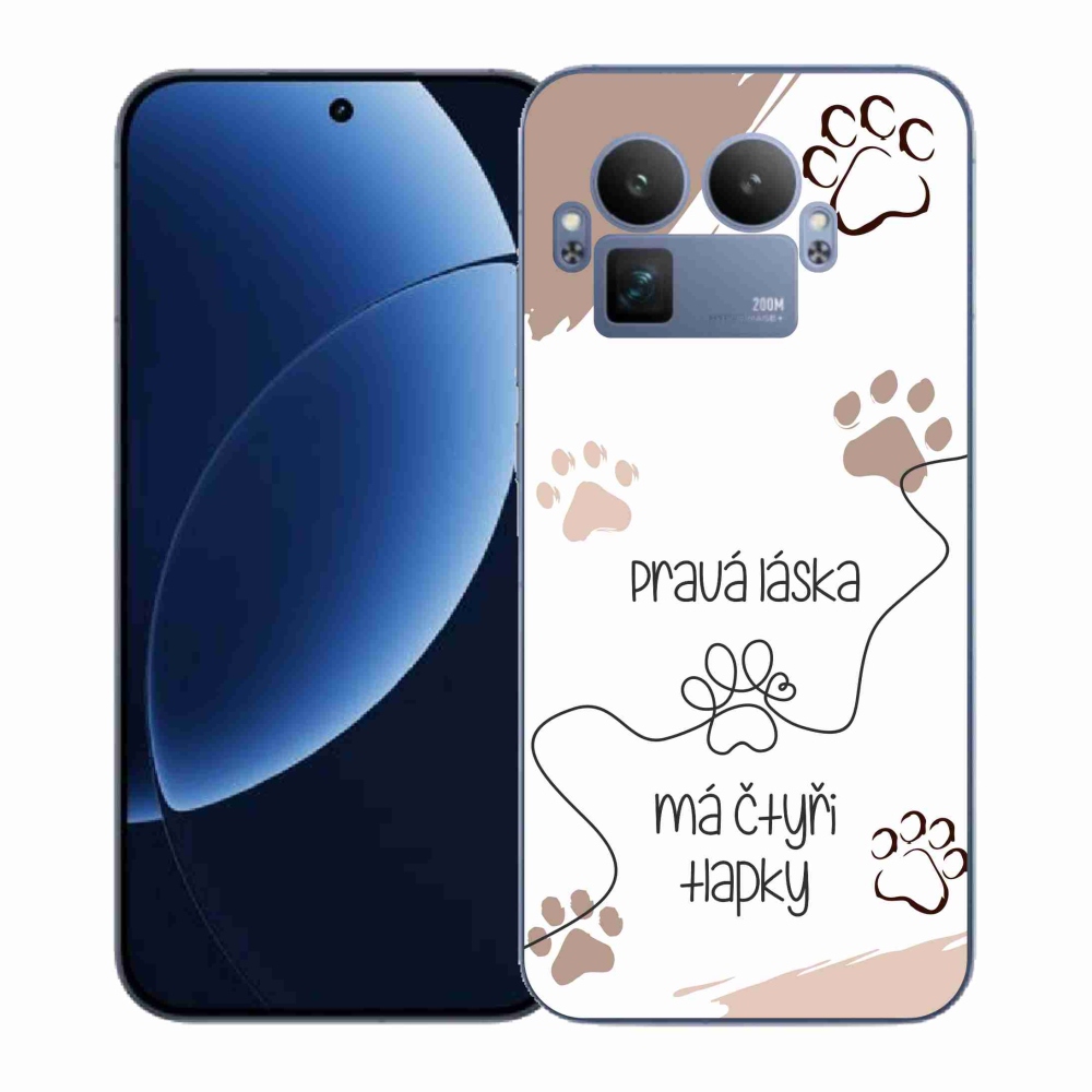 Gélový kryt mmCase na Realme GT 8 Pro - psí motív 1 biele pozadie