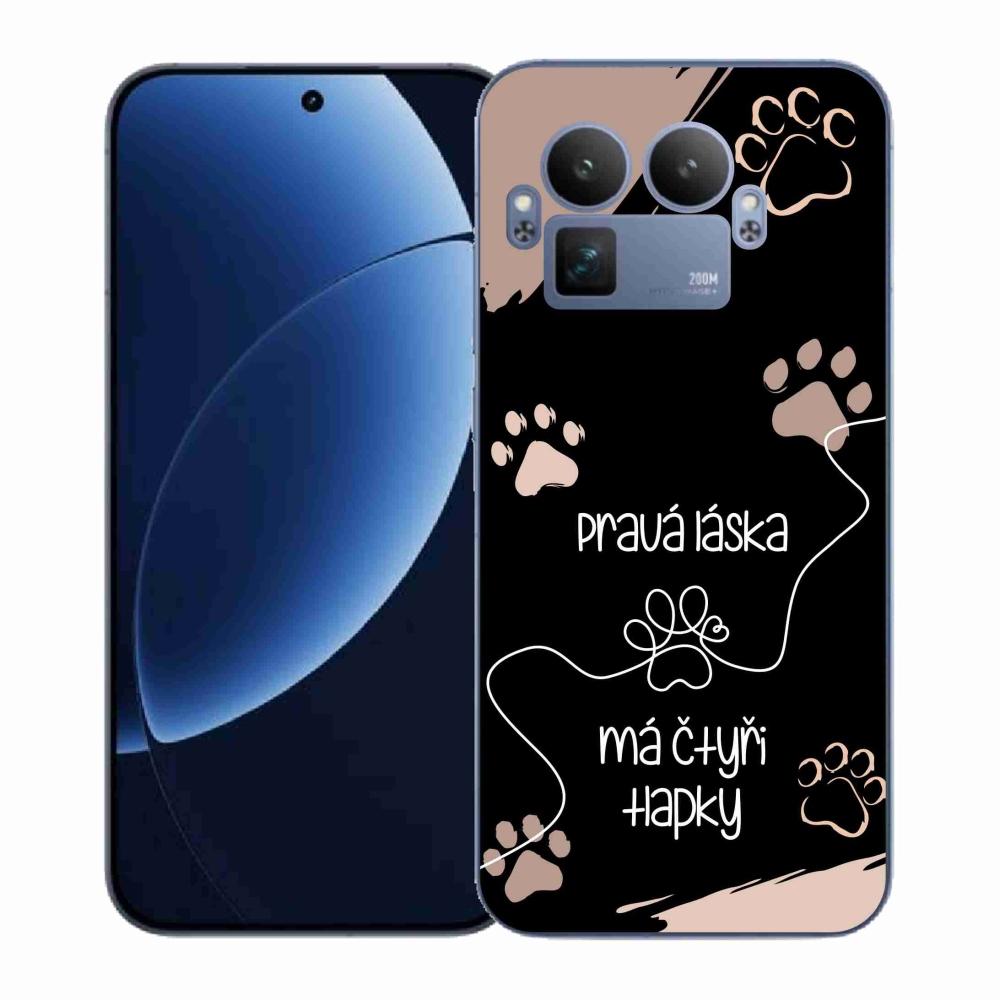 Gélový kryt mmCase na Realme GT 8 Pro - psí motív 1 čierne pozadie