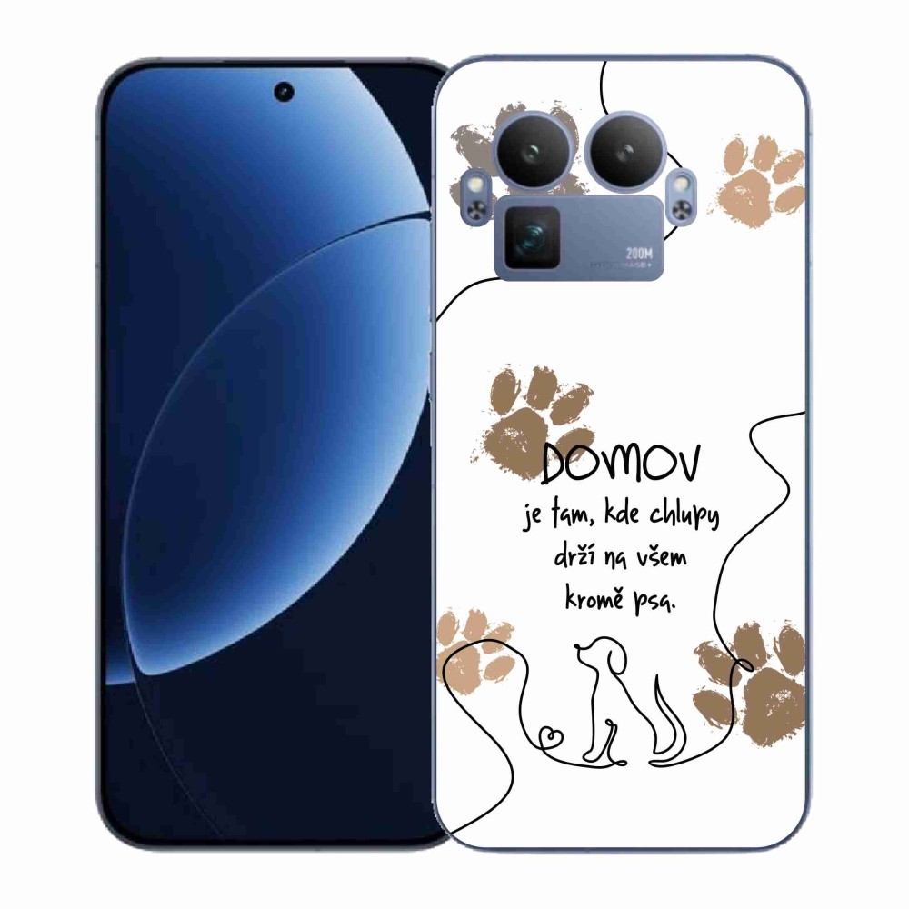 Gélový kryt mmCase na Realme GT 8 Pro - psí motív biele pozadie