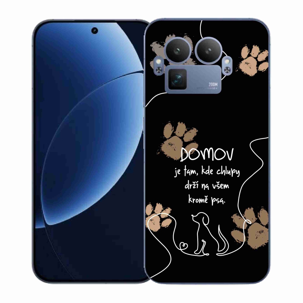 Gélový kryt mmCase na Realme GT 8 Pro - psí motív čierne pozadie