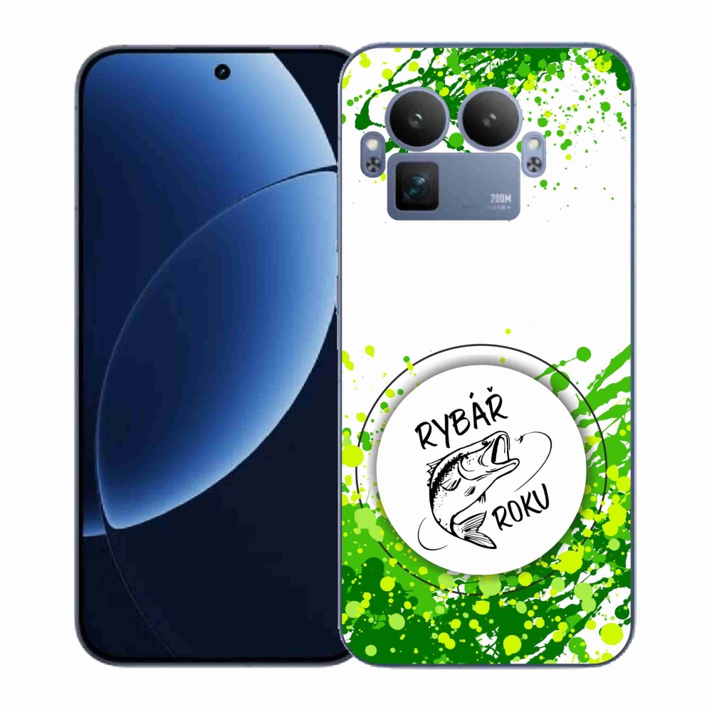 Gélový kryt mmCase na Realme GT 8 Pro - rybár roka biele pozadie